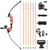 50" Recurve Bowfishing Kit 40lbs Bowfishing Bow with Reel Kits Archery Straight Bow Right Handed for Outdoor Hunting Fishing (red1) view 1