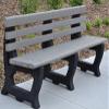 Frog Furnishings Brooklyn Tennis Court Bench, 6-Foot (Gray) view 2