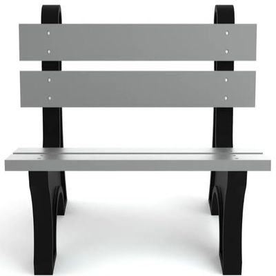 Frog Furnishings Colonial Tennis Court Bench, 4-Foot (Gray)