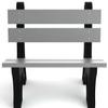 Frog Furnishings Colonial Tennis Court Bench, 4-Foot (Gray) view 1