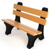 Frog Furnishings Colonial Tennis Court Bench, 8-Foot (Cedar) view 2