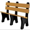 Frog Furnishings Colonial Tennis Court Bench, 8-Foot (Cedar) view 3