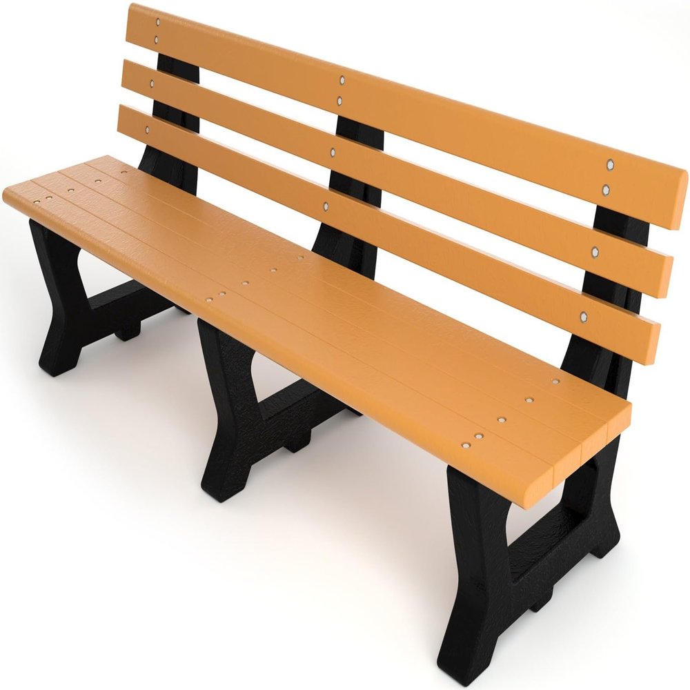 Frog Furnishings Brooklyn Tennis Court Bench, 4-Foot (Cedar)