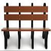 Frog Furnishings Colonial Tennis Court Bench, 4-Foot (Brown) view 3