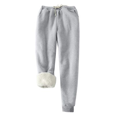 TANGNADE Warehouse Clearance Women Sherpa Lined Sweatpants with Pockets Winter Warm Workout Fleece Elastic High Waisted Joggers Pants Warm Sweatpants Women Gray S