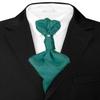 Vesuvio Napoli PreTied ASCOT Paisley Forest HUNTER GREEN Color Cravat Men's Neck Tie view 2