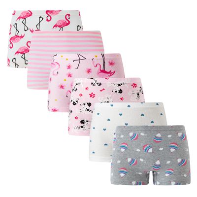 Winging Day Little Girls Assorted Prints Boyshort Underwear Size 4 (6-Pack)