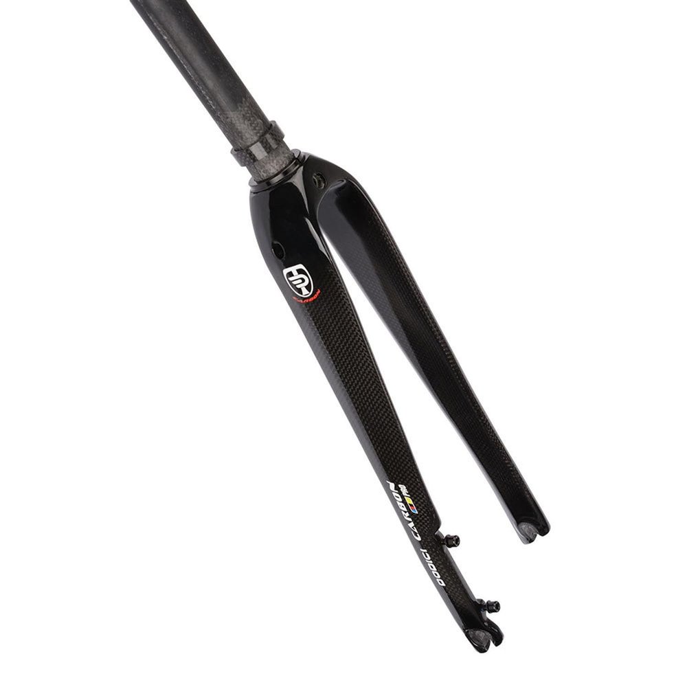 BSFHQS Gravel Bike Front Forks 700C Road Bikes Rigid Fork 1-1/8" Straight Tube Full Carbon Fiber Hard Fork City Bikes Fork 9 * 100mm Quick Release C/Disc Brake