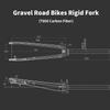 BSFHQS Gravel Bike Front Forks 700C Road Bikes Rigid Fork 1-1/8" Straight Tube Full Carbon Fiber Hard Fork City Bikes Fork 9 * 100mm Quick Release C/Disc Brake view 2