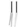 BSFHQS Full Carbon Fiber Bike Front Fork Fixed Gear Bike Rigid Forks 700C Road Bikes Fork 1-1/8" Straight Tube 9 * 100mm Quick Release C Brake(White) view 1