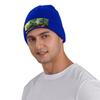 Funny Frogs Printd Knitted Hat Warm Winter Hats High Elasticity Personalized Knitted Hat Blue view 4