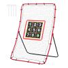 Softball Pitching Net with Strike Zone Target, Adjustable Red Metal FrameBaseball PitchbackBaseball Rebounder and Softball Pitching Net view 1