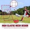Softball Pitching Net with Strike Zone Target, Adjustable Red Metal FrameBaseball PitchbackBaseball Rebounder and Softball Pitching Net view 4