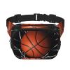 Basketball Square Double Layer Waist Bag Belt - Unisex Everywhere Fanny Pack Purse with Adjustable Strap, Running, Travel view 1