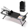 Pilates Reformer Machine, Foldable Pilates Reformer Machine Equipment for Home and Gym, with Dual Resistance, Springs and 5 Cords, Up to 330 lbs (Black) view 2