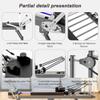 Pilates Reformer Machine, Foldable Pilates Reformer Machine Equipment for Home and Gym, with Dual Resistance, Springs and 5 Cords, Up to 330 lbs (Black) view 4