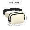 Cream Square Double Layer Waist Bag Belt - Unisex Everywhere Fanny Pack Purse with Adjustable Strap, Running, Travel view 4