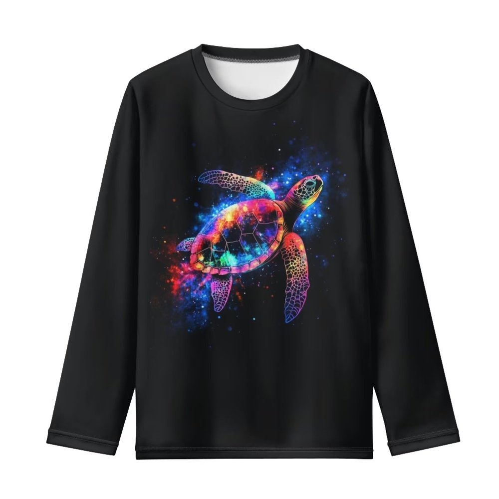 OZELANSAY Animal Print Outfits Sea Turtle Graphic Kids Long Sleeve Black Tshirts School Comfy Athletic Shirts Clothes for Kids 13-14 Years Old Teens Thin Winter Casual Crewneck Tops