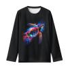 OZELANSAY Animal Print Outfits Sea Turtle Graphic Kids Long Sleeve Black Tshirts School Comfy Athletic Shirts Clothes for Kids 13-14 Years Old Teens Thin Winter Casual Crewneck Tops view 1