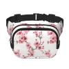 Cherry Blossom Square Double Layer Waist Bag Belt - Unisex Everywhere Fanny Pack Purse with Adjustable Strap, Running, Travel view 1