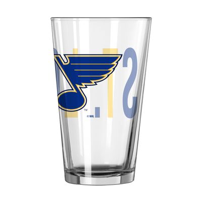 Logo Brands NHL 16oz Overtime Pint Glass (St Louis Blues)