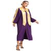 Aislor Women's Cassock Robe Church Robe Choir Christian Priest Long Robes Halloween Cosplay Costume Purple Large view 3
