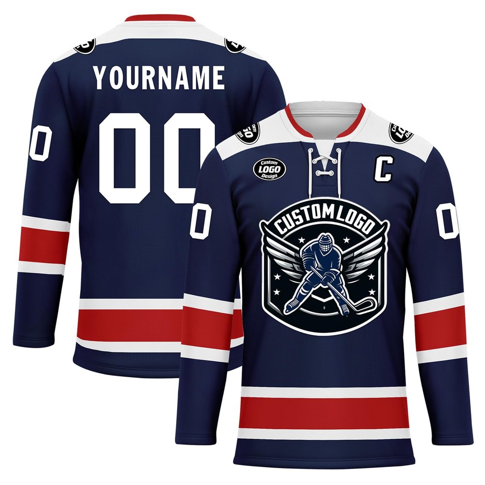 Onegam Custom Ice Hockey Jersey for Men Women Youth, Personalized Team Name Number Logo Practice Training Team Uniform