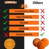 Stealth Ball Silent Basketball, Silent Basketball Size 7/5/3, Silent Basketball Dribbling Indoor, Dribble Dream Silent Basketball, Indoor Silent Hoop Basketball (Green-Stripes,Size 7 (9.5 in)) view 4