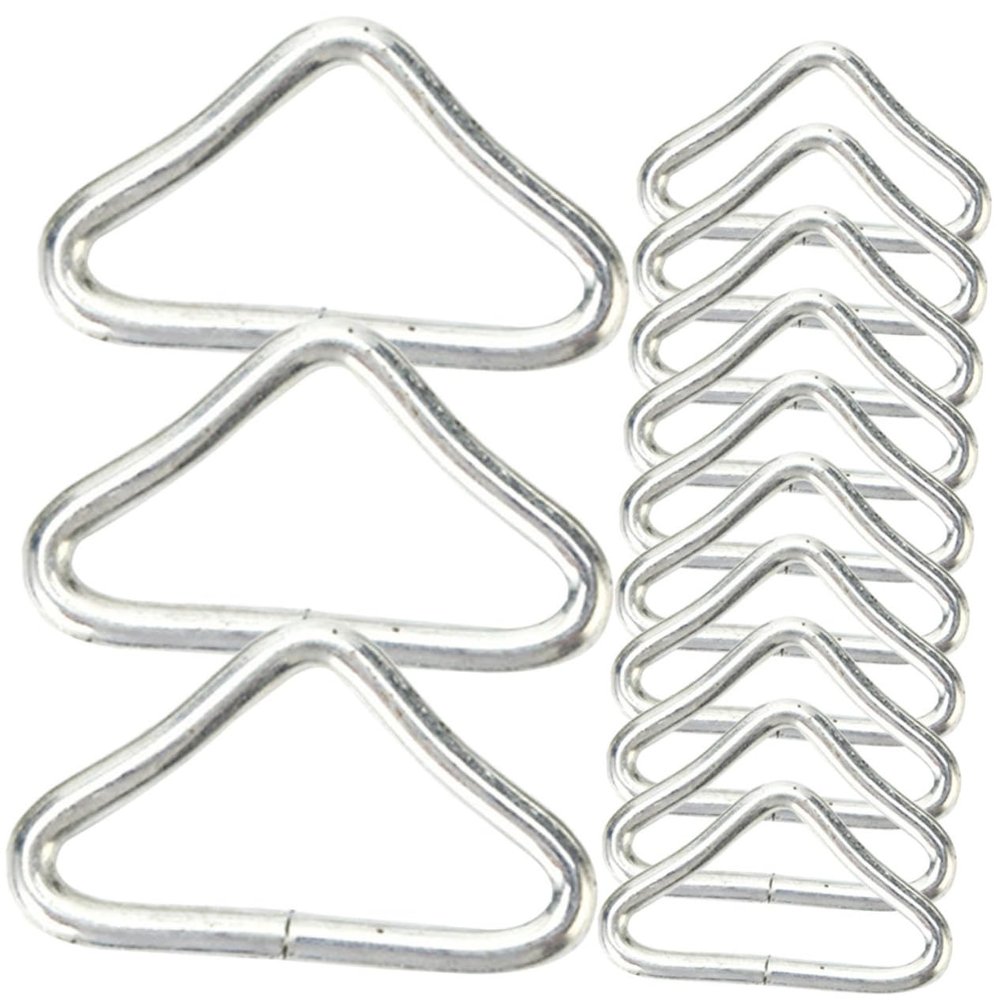 OHPHCALL 30pcs Trampoline Parts Triangle Buckles Rings Replaceable Trampoline Accessories for Bcan