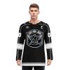 Onegam Custom Ice Hockey Jersey for Men Women Youth, Personalized Team Name Number Logo Practice Training Team Uniform Black White Gray view 2