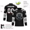 Onegam Custom Ice & Field Hockey Jersey for Men Women Youth, Personalized Practice Training Team Uniform Sports Outfit Black White view 3