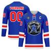 Onegam Custom Ice & Field Hockey Jersey for Men Women Youth, Personalized Practice Training Team Uniform Sports Outfit Blue Red view 1