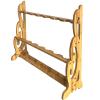 CTXDLK Vertical Display Katana Holder, Floor Standing Display Weapon Racks, Wooden Martial Arts Sword Stand, Sword Hangers for Storing Various Swords and Long Weapons (Yellow 7) view 1