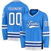 Personalized Hockey Jersey, Hockey Jersey, Custom Hockey Jersey, Hockey Jersey Youth, Hockey Jerseys for Men, Custom Powder Blue White-Royal Hockey Jersey, Green Hockey Jersey, Black Hockey Jersey view 1