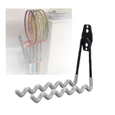 KIYILIHI Tennis Racket Storage Rack, Can Hold 6 Racket Wall-Mounted Badminton Racket Holder Bearing 25kg,for Tennis Rackets Badminton Rackets(No Badminton Racket Included)(Color 1)