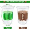 TURNMEON 100 Pcs 16 Oz Football Cups Party Decorations, Thickened Plastic Cups Football Party Supplies Tailgate Events, Disposable Clear Drinking Cup Sport Theme Party Favors view 2