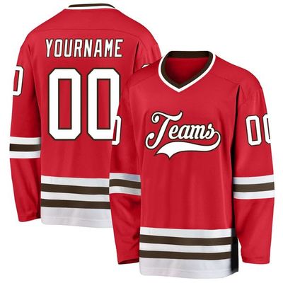 Personalized Hockey Jersey, Hockey Jersey, Hockey Jersey Youth, Custom Hockey Jersey, Hockey Jerseys for Men, Custom Red White-Brown Hockey Jersey, Green Hockey Jersey, Black Hockey Jersey