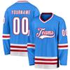 Personalized Hockey Jersey, Hockey Jerseys for Men, Hockey Jersey, Custom Hockey Jersey, Hockey Jersey Youth, Custom Powder Blue White-Red Hockey Jersey, Black Hockey Jersey, Green Hockey Jersey view 1