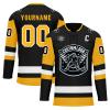 Onegam Custom Ice & Field Hockey Jersey for Men Women Youth, Personalized Practice Training Team Uniform Sports Outfit Black Yellow view 1