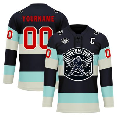 Onegam Custom Ice Hockey Jersey for Men Women Youth, Personalized Team Name Number Logo Practice Training Team Uniform