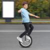 16/24 Inch Wheel Unicycle with Steel Rim, Unicycle Electric Wheel Skidproof Mountain Tire Cycling Sports Exercise with Adjustable Seat, Adults Kids Outdoor Sports Fitness Exercise Tool (24Inch Black) view 4