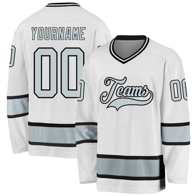 Personalized Hockey Jersey, Hockey Jerseys for Men, Hockey Jersey, Hockey Jersey Youth, Custom Hockey Jersey, Custom White Silver-Black Hockey Jersey, Green Hockey Jersey, Black Hockey Jersey