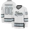 Personalized Hockey Jersey, Hockey Jerseys for Men, Hockey Jersey, Hockey Jersey Youth, Custom Hockey Jersey, Custom White Silver-Black Hockey Jersey, Green Hockey Jersey, Black Hockey Jersey view 1