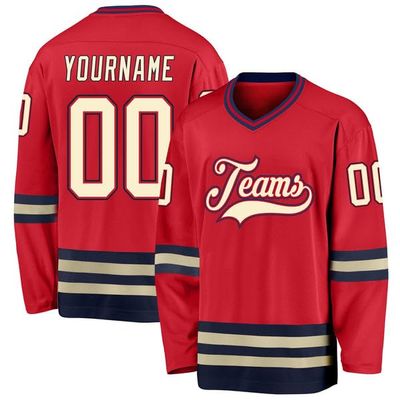 Personalized Hockey Jersey, Hockey Jerseys for Men, Custom Hockey Jersey, Hockey Jersey, Hockey Jerseys, Custom Red Cream-Navy Hockey Jersey, Green Hockey Jersey, Black Hockey Jersey