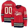 Personalized Hockey Jersey, Hockey Jerseys for Men, Custom Hockey Jersey, Hockey Jersey, Hockey Jerseys, Custom Red Cream-Navy Hockey Jersey, Green Hockey Jersey, Black Hockey Jersey view 1