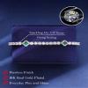 LuxeFlex 4mm Iced Out Clover Tennis Bracelet, White Gold Plated with 5A Zircon Stones, Handmade exquisite Hip Hop Jewelry, Perfect Unisex Gift (White Gold-Green,7) view 4