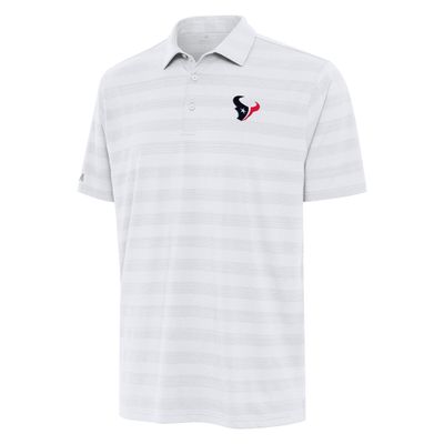 Antigua Men's White Houston Texans Tunnel Polo
