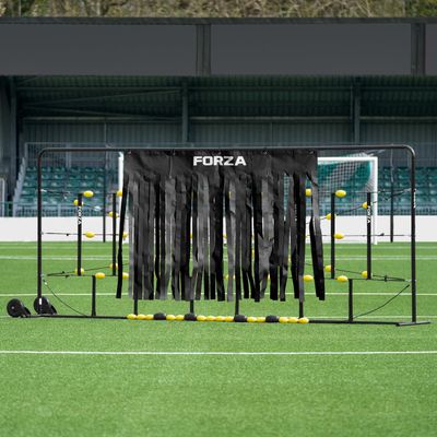 FORZA Full Size Goalkeeper Ball Deflector | Optional Wheels, Sight Screen, Ramp + Tassels | Ideal for Goalkeeper & Soccer Training (Without Wheels, Tassels)