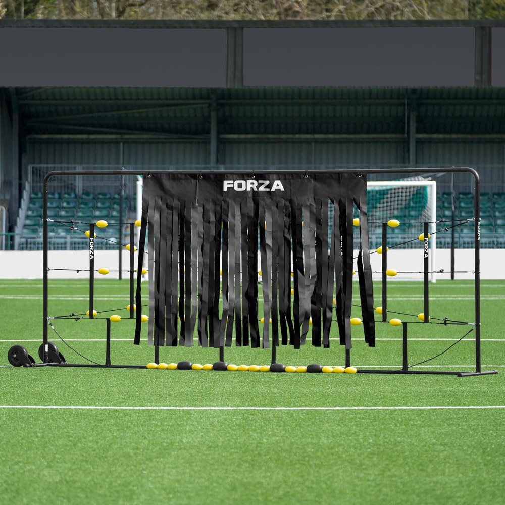 FORZA Full Size Goalkeeper Ball Deflector | Optional Wheels, Sight Screen, Ramp + Tassels | Ideal for Goalkeeper & Soccer Training (Without Wheels, Tassels)