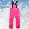 2T Snow Pants Toddler Snow Pants Baby Boy Girl Winter Clothes Down Puffer Coat Windproof Winter Snow Ski Bib Overalls Snowsuit (Pink, 4-5 Years) view 2